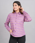 House of RP Women's Pink Cotton Floral Printed Casual Shirt | Grocsy