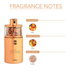 Ajmal India Shine Eau De Parfum for Women - Floral Fruity Musky Long-Lasting Perfume | Grocsy