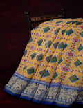 Yellow Colour All Over Print Semi Chanderi Saree By Gayathri Reddy Designer Studio | Grocsy