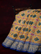 Yellow Colour All Over Print Semi Chanderi Saree By Gayathri Reddy Designer Studio | Grocsy