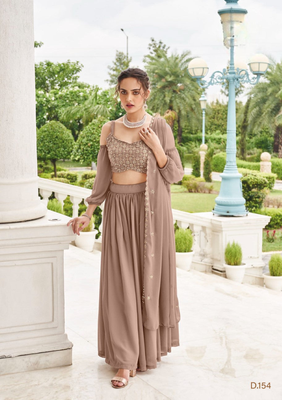 Anaita Chiku Georgette Lehenga Choli With Sequence & Thread Work | Grocsy
