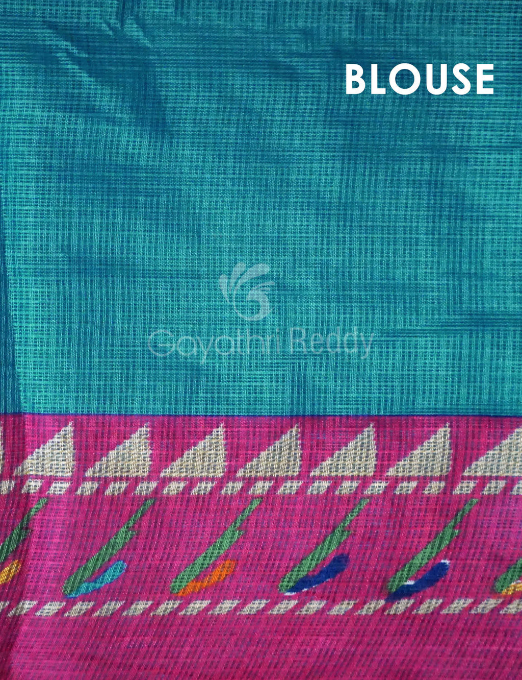 Rama Green Geometrical Design Semi Soft Silk Kota Saree By Gayathri Reddy Designer Studio | Grocsy