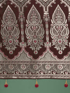 Monjolika Fashion Maroon Banarasi Satin Silk Saree with Intricate Zari Work with Rich Weaving Pattern | Grocsy