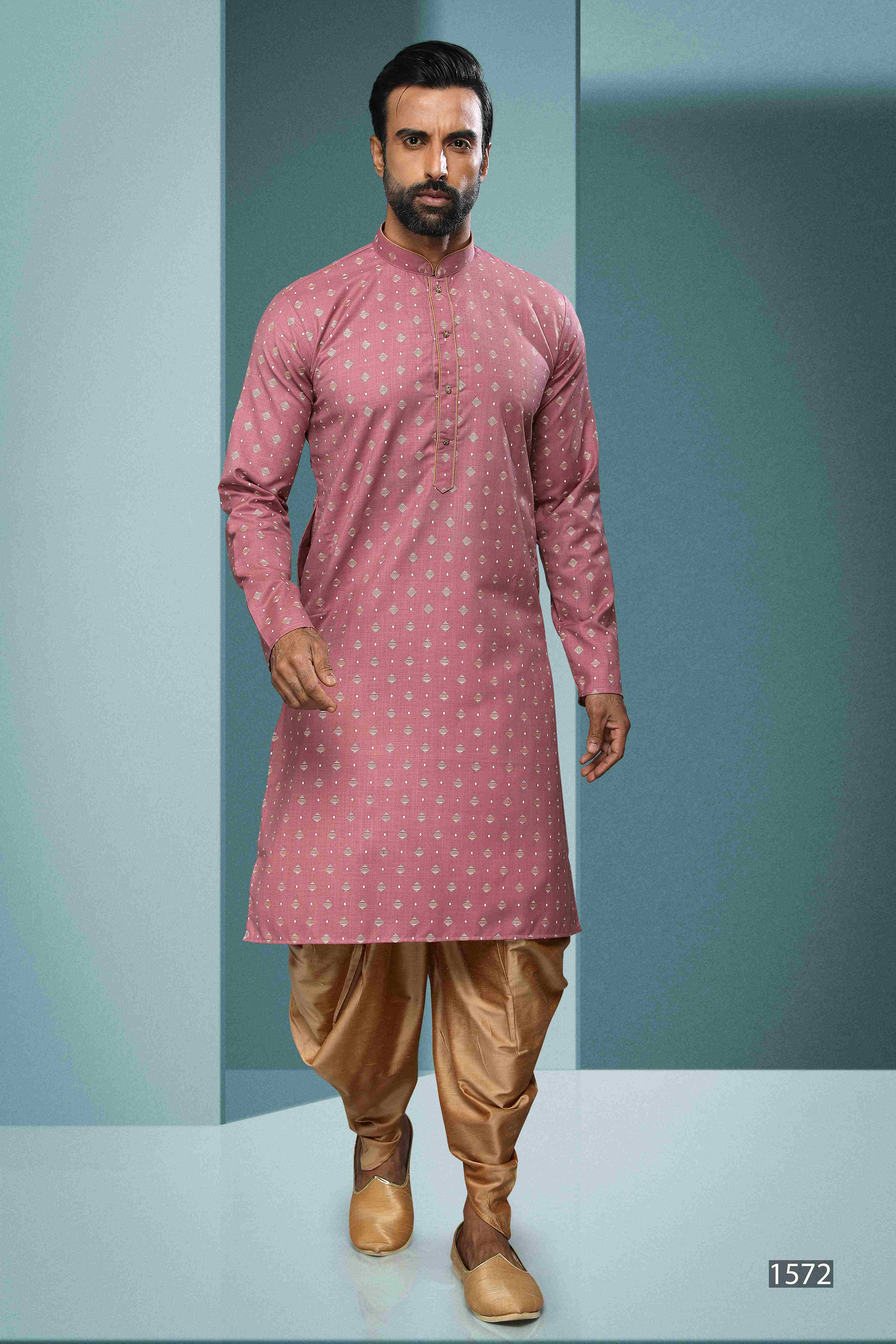 Raivat Ethnic Cotton Digital Print Kurta Pajama In Dark Pink Colour | Grocsy