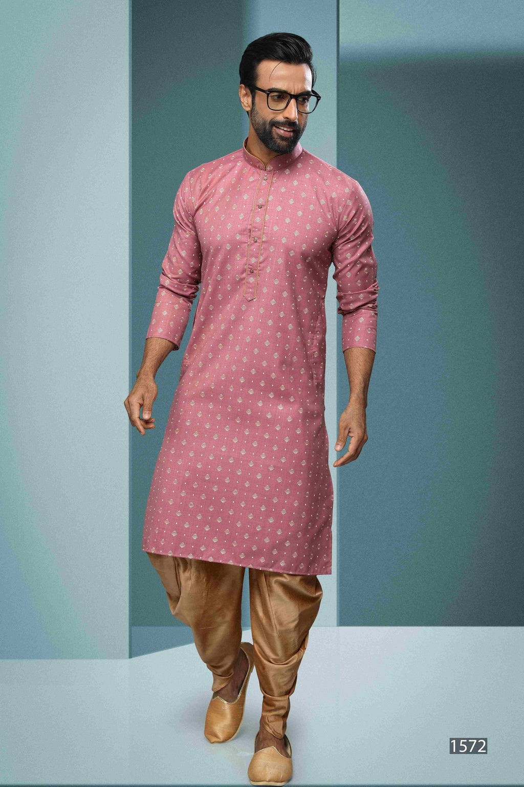 Raivat Ethnic Cotton Digital Print Kurta Pajama In Dark Pink Colour | Grocsy