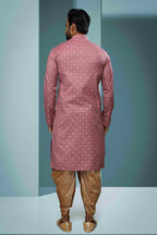 Raivat Ethnic Cotton Digital Print Kurta Pajama In Dark Pink Colour | Grocsy
