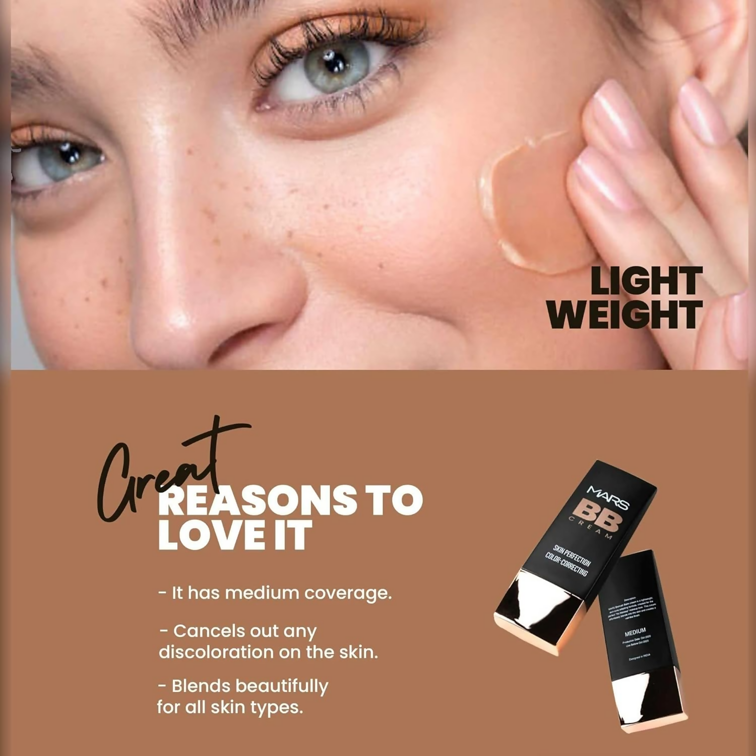 MARS Cosmetics BB Cream Lightweight Foundation - Tan | Grocsy