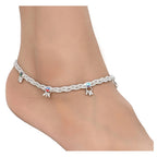 AanyaCentric Silver Plated Traditional Anklets Payal - Classic and Stylish for Women and Girls | Grocsy