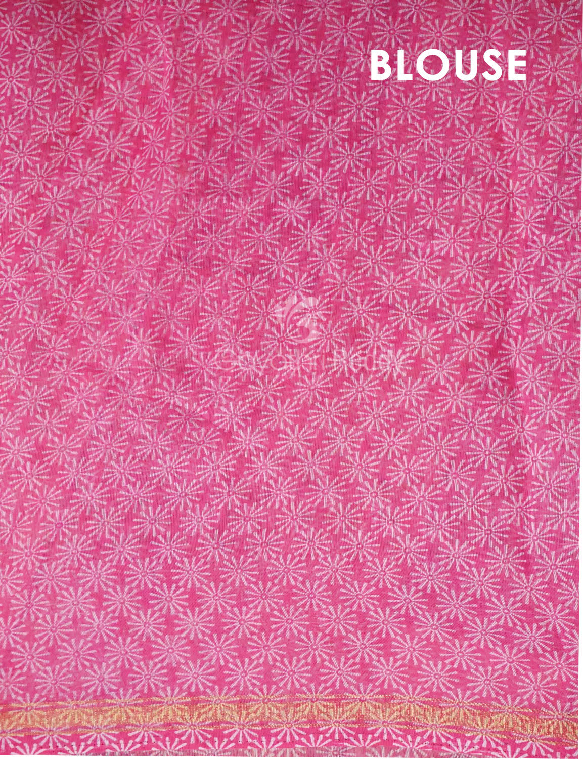 Neon Pink Printed Semi Chanderi Saree By Gayathri Reddy Designer Studio | Grocsy
