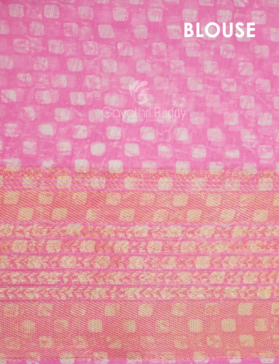 Shades of Baby Pink Colour Printed Semi Chanderi Saree By Gayathri Reddy Designer Studio | Grocsy