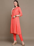 HERE&NOW Chevron Printed Kurta with Trousers & Dupatta | Grocsy