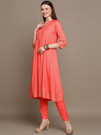 HERE&NOW Chevron Printed Kurta with Trousers & Dupatta | Grocsy