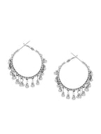 Cardinal Oxidized Silver-Toned Long Jewellery Set | Grocsy
