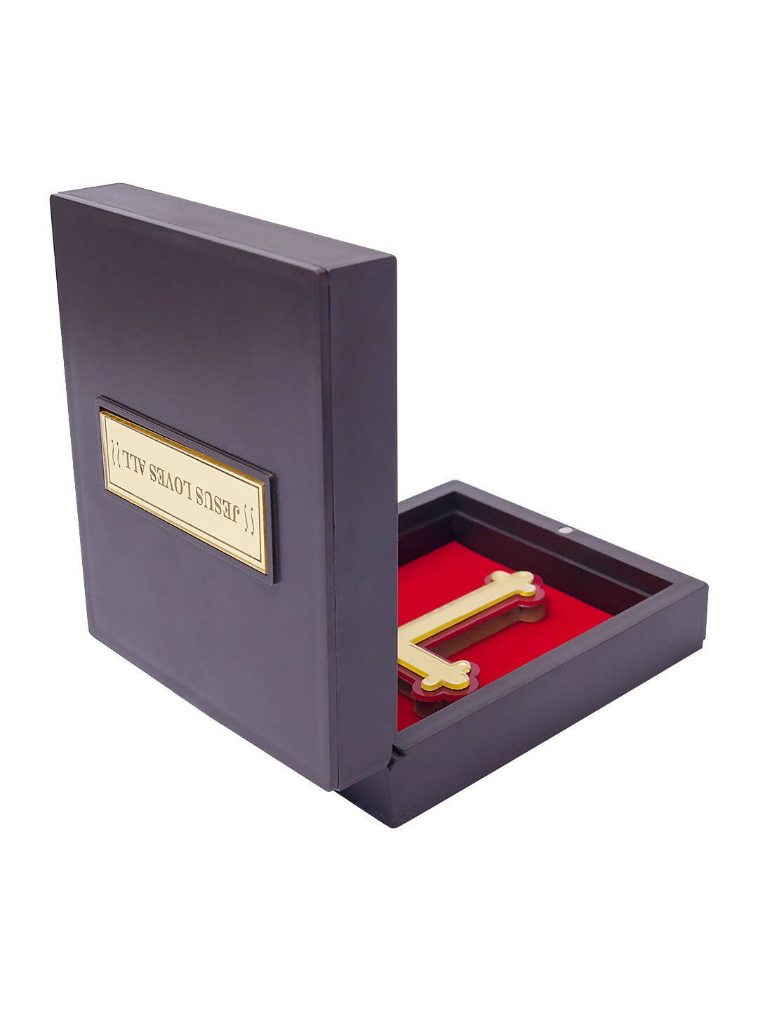 Golden Peacock Brown & Red 24 Ct Gold Foil Lord Jesus Christ | Grocsy