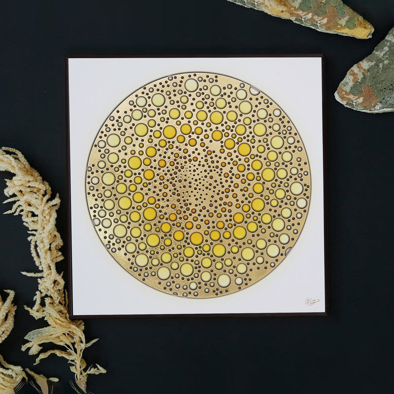 Tehzeeb Creations Golden Embossed Wall Painting | Grocsy