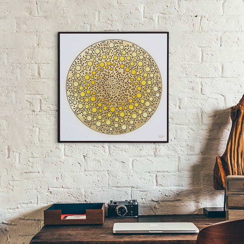 Tehzeeb Creations Golden Embossed Wall Painting | Grocsy