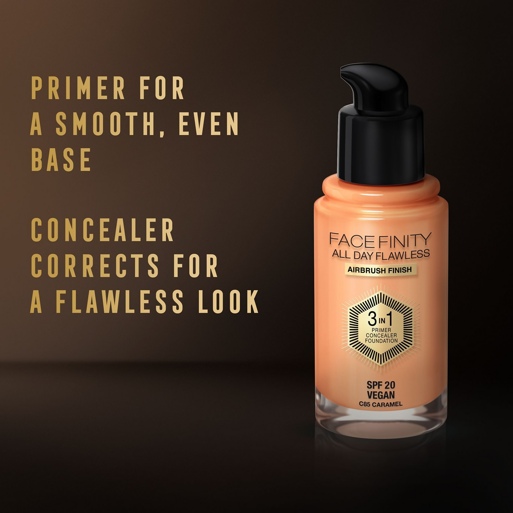 Max Factor Face Finity All Day Flawless 3 In 1 Foundation - Caramel | Grocsy