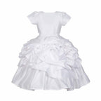 Asmaani Baby Girl's White Colour Satin A-Line Maxi Full Length Dress (AS-DRESS-22120) | Grocsy