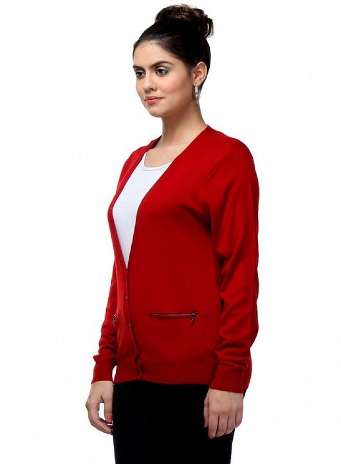 W for Woman Red Cardigan | Grocsy