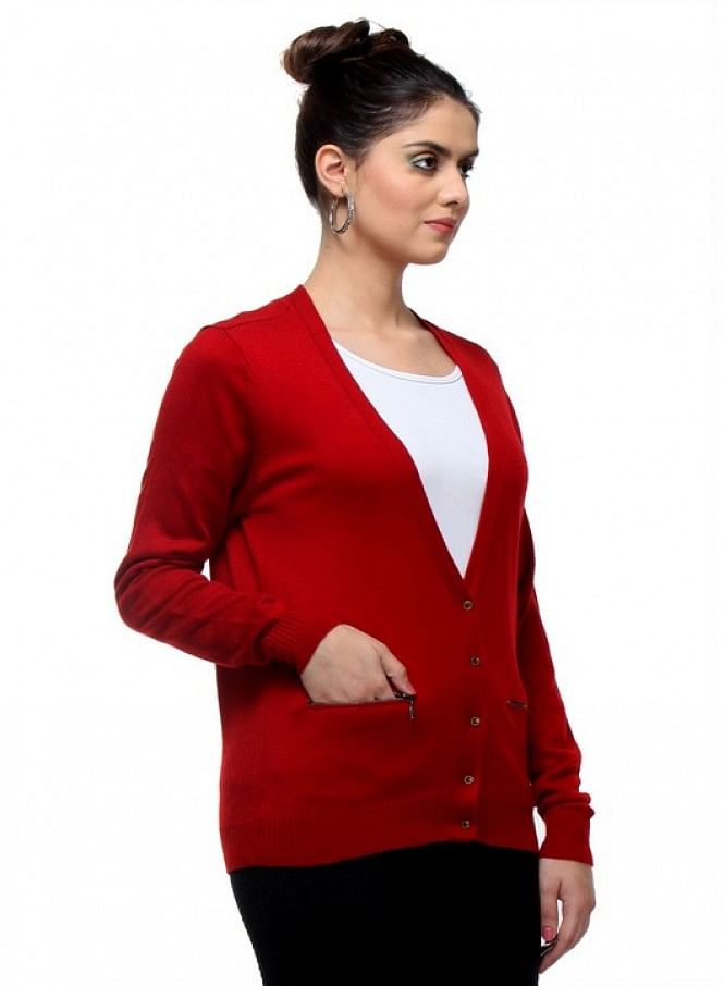 W for Woman Red Cardigan | Grocsy