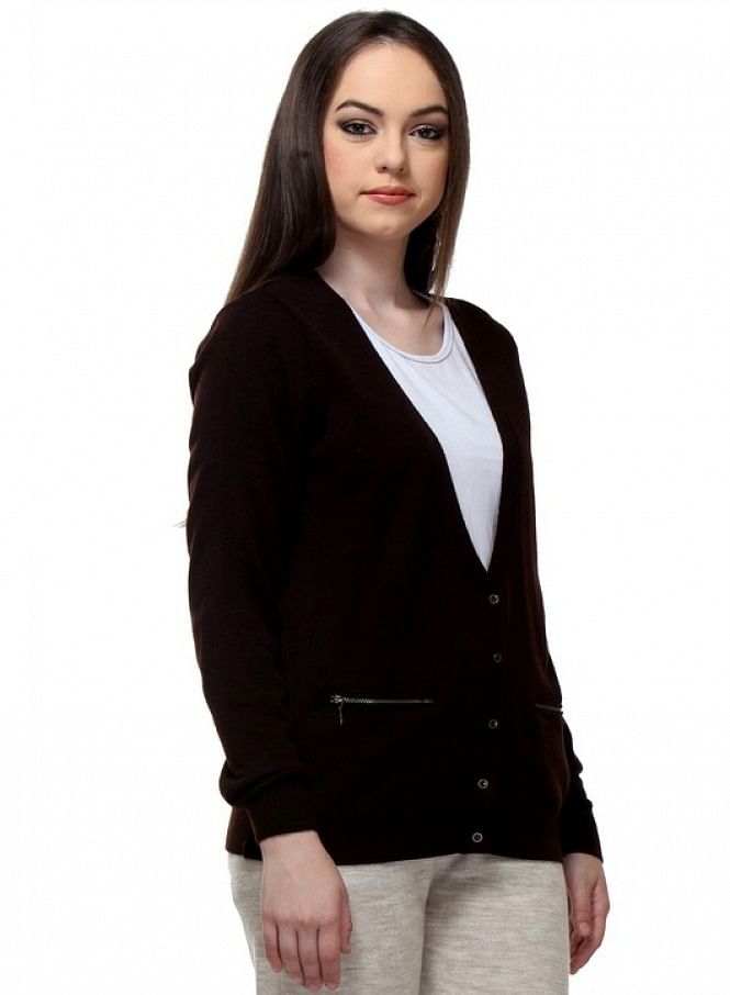 W for Woman Brown Cardigan | Grocsy
