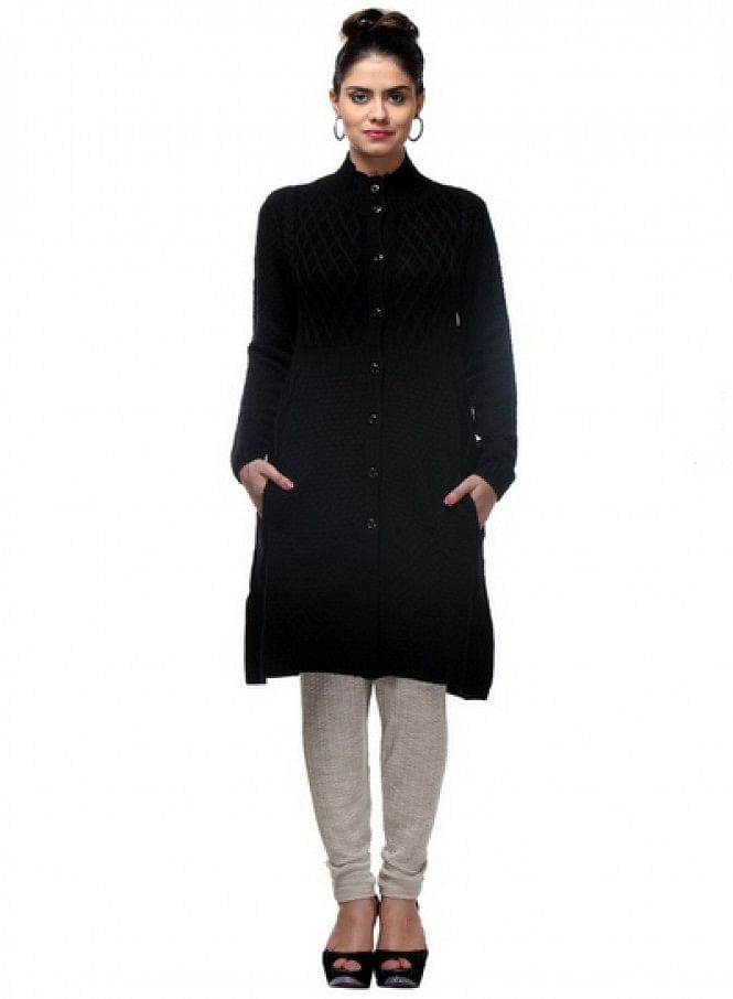 W for Woman Black Jacket | Grocsy