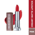 Maybelline New York Color Sensational Creamy Matte Lipstick / 641 Pink my Red | Grocsy
