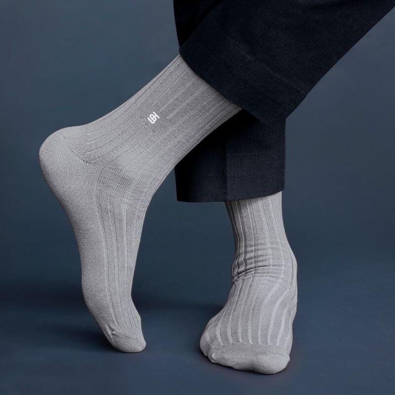 Socksoho Luxury Men Socks Formal Grey Edition | Grocsy