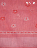 Shades of Light Peach Colour Floral Print Semi Chanderi Saree By Gayathri Reddy Designer Studio | Grocsy