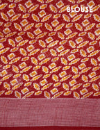 Shades of Brown Colour Patola Print Semi Chanderi Saree By Gayathri Reddy Designer Studio | Grocsy