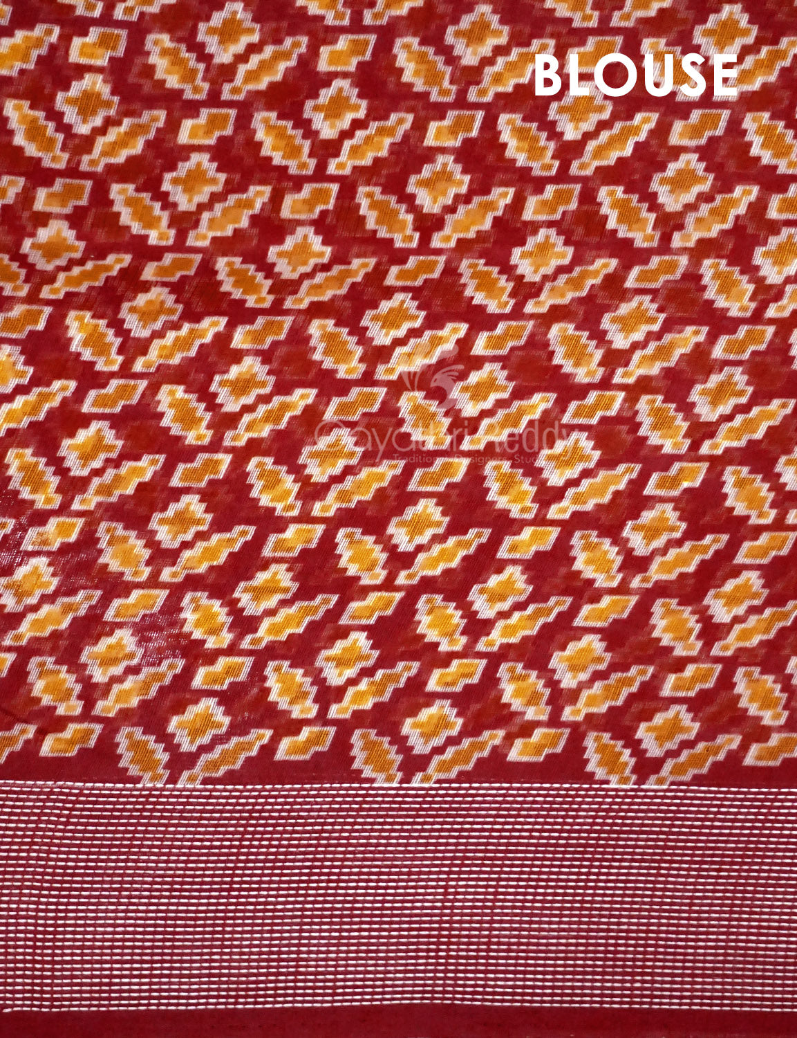 Shades of Brown Colour Patola Print Semi Chanderi Saree By Gayathri Reddy Designer Studio | Grocsy