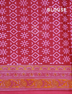 Light Pink And Rose Pink Colour Block Print Pure Kota Cotton Saree By Gayathri Reddy Designer Studio | Grocsy