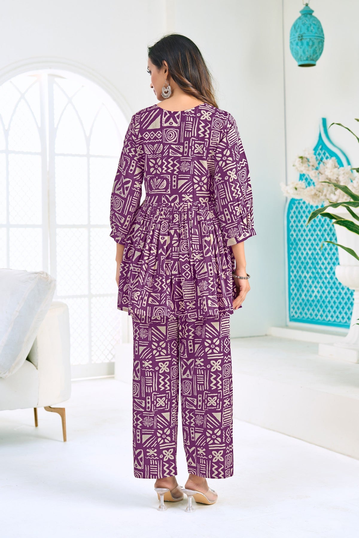 Anaita Purple Stylish Readymade Co-Ords Set | Grocsy