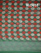 Green Colored Motif Prints Semi Chanderi Saree By Gayathri Reddy Designer Studio | Grocsy