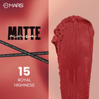 MARS Cosmetics Matte Muse Mousse Lipstick - 15 Royal Highness | Grocsy