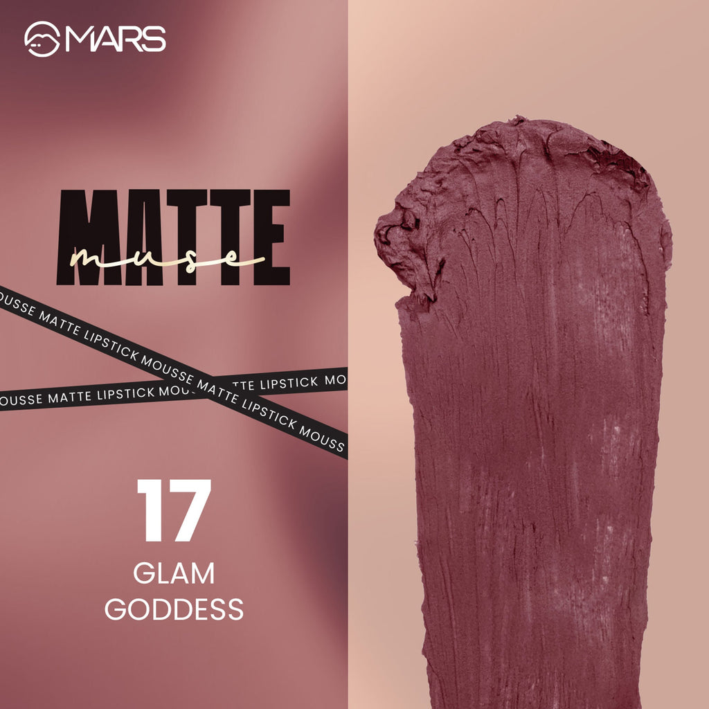MARS Cosmetics Matte Muse Mousse Lipstick - 17 Glam Goddess | Grocsy