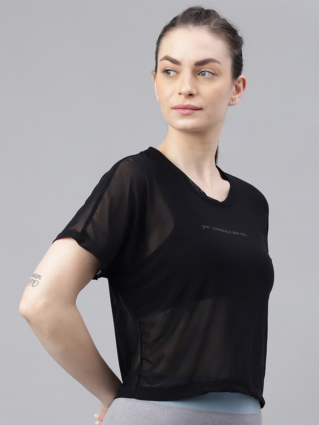 MKH Typography Printed Relaxed Fit Dri-FIT Sports T-shirt | Grocsy