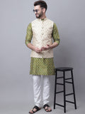 Sojanya M Ethnic Motifs Embroidered Thread Work Kurta With Churidar | Grocsy