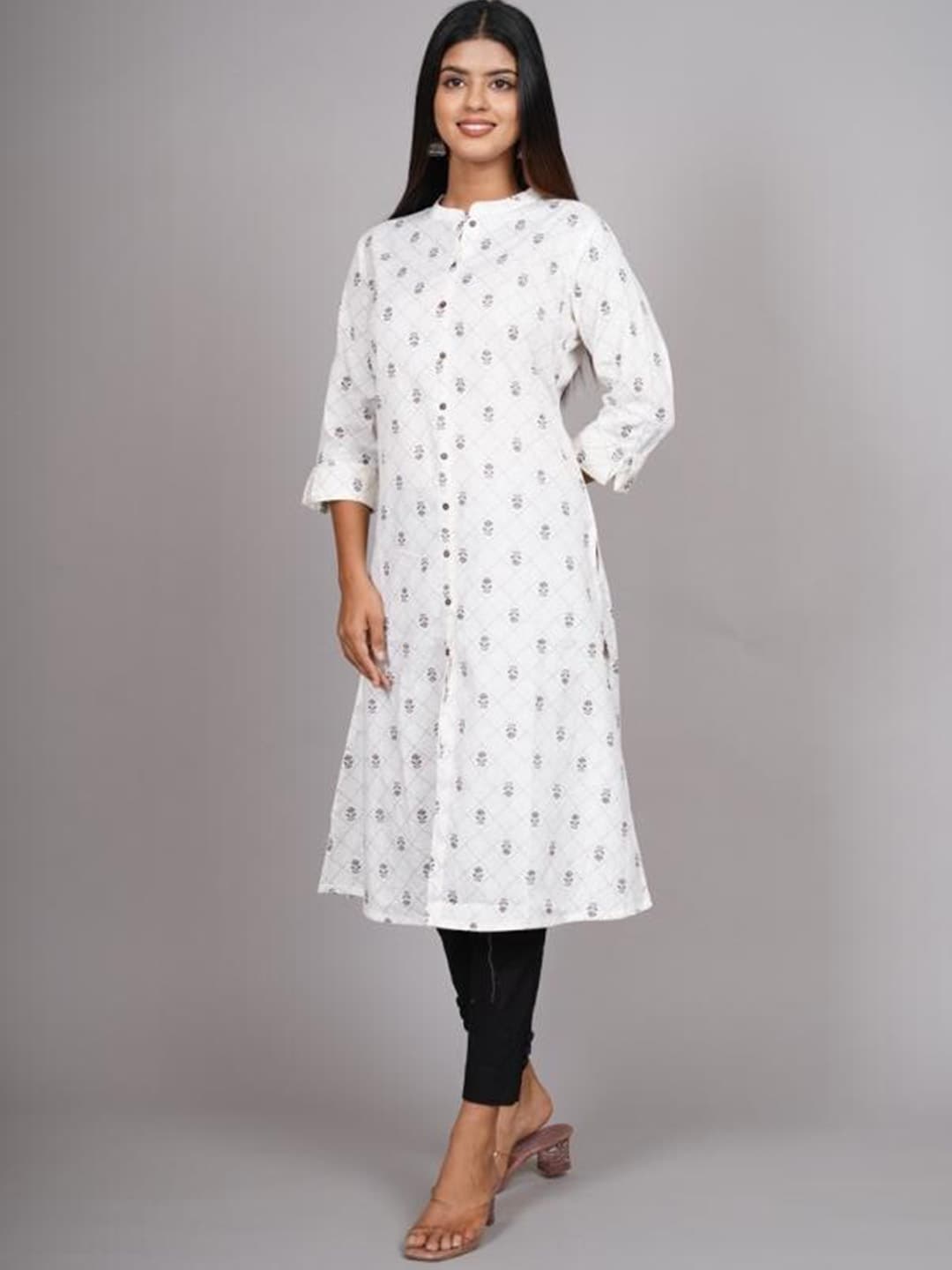 HERE&NOW Geometric Printed Kurta | Grocsy