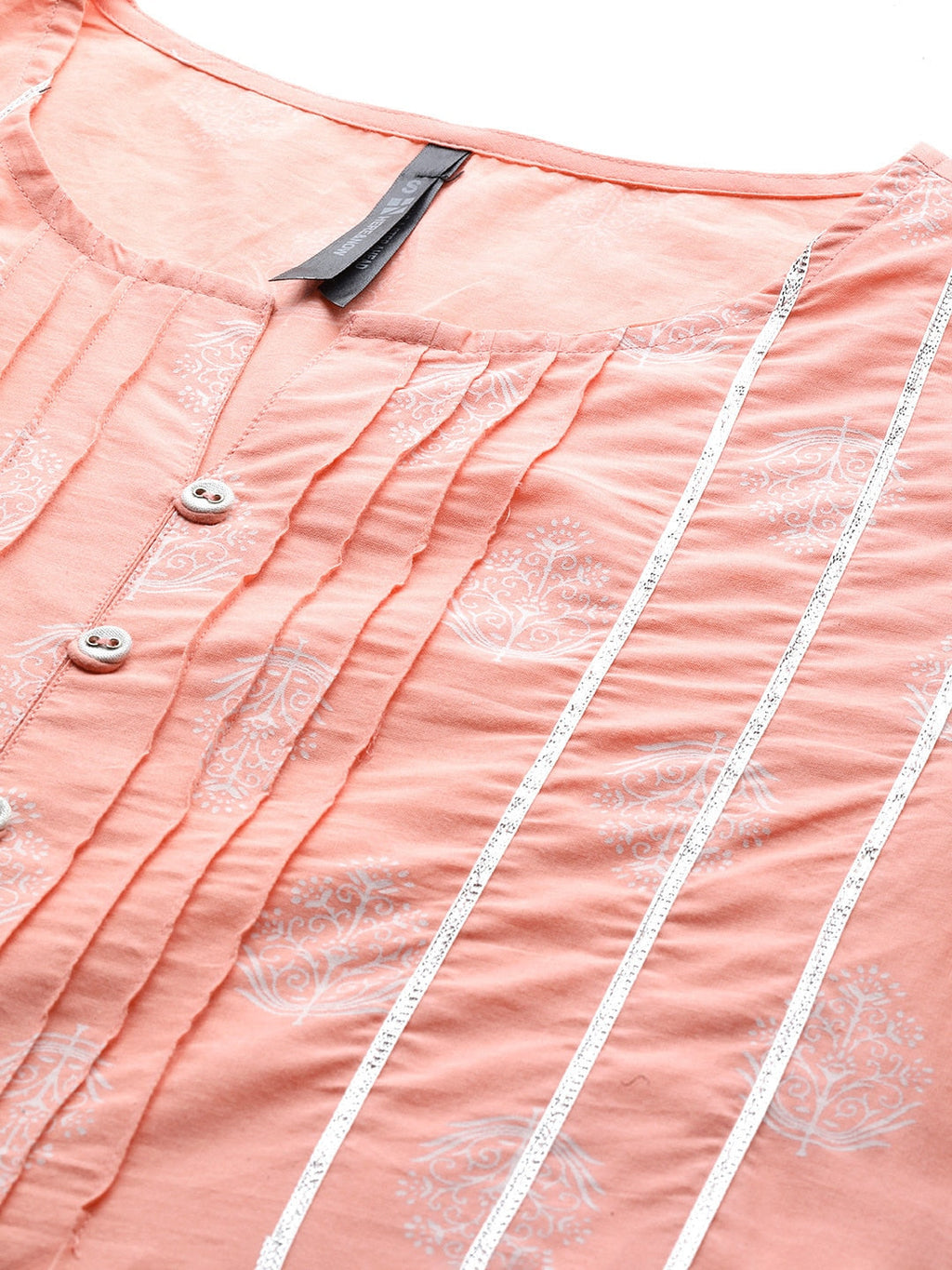 HERE&NOW Ethnic Motifs Printed A-Line Kurta | Grocsy