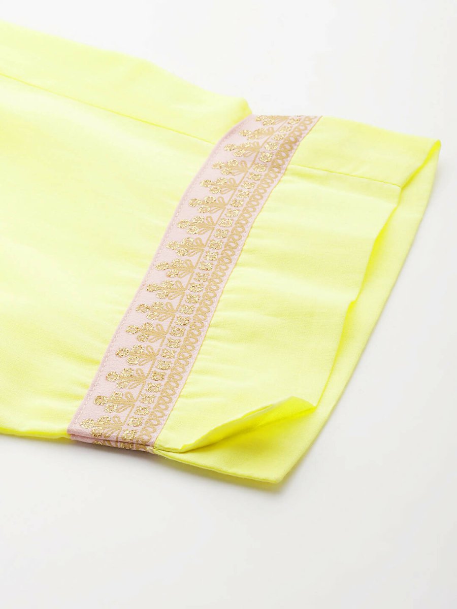 Ahalyaa Women's Traditional Wear Co-ods - Yellow | Grocsy