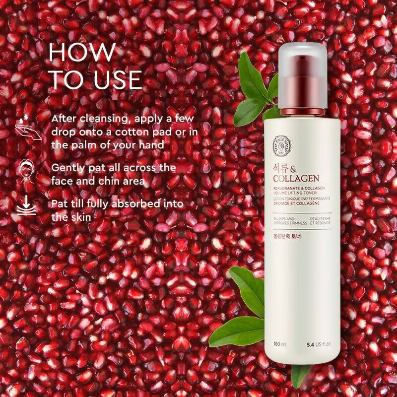 The Face Shop Pomegranate & Collagen Volume Lifting Toner - Korean Skincare | Grocsy