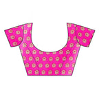 Vamika Pink Printed Art Silk Saree | Grocsy