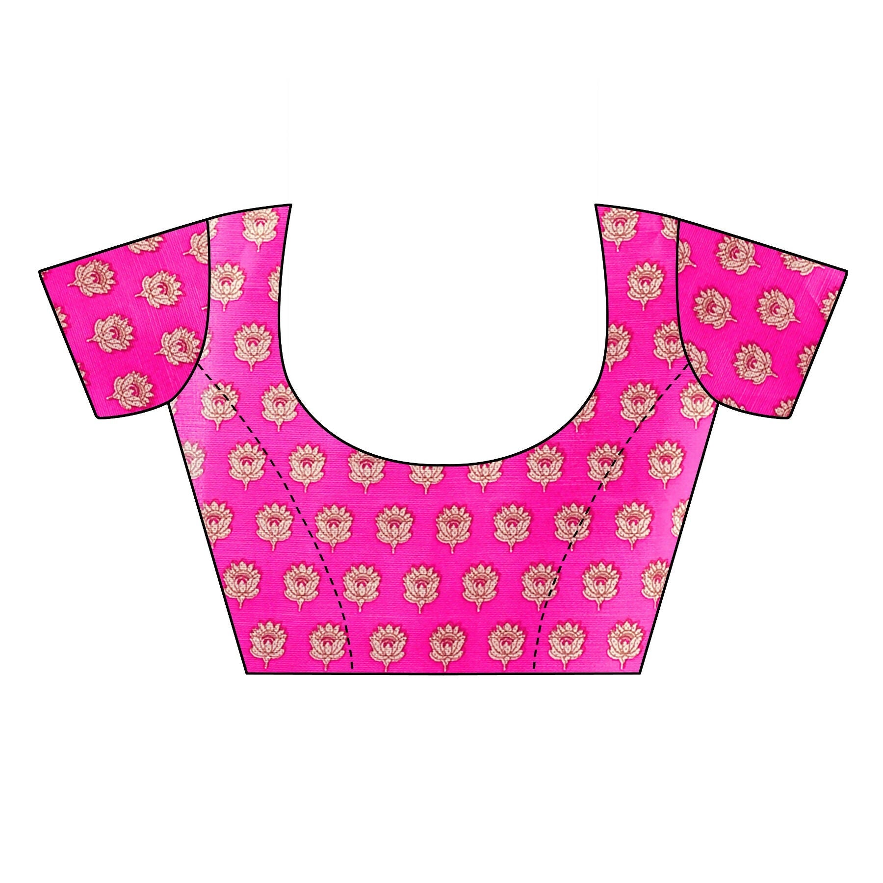 Vamika Pink Printed Art Silk Saree | Grocsy