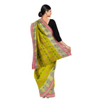 Exclusive Collection 100% Pure Cotton Olive Tant Saree With Hand Weaving Work | Grocsy