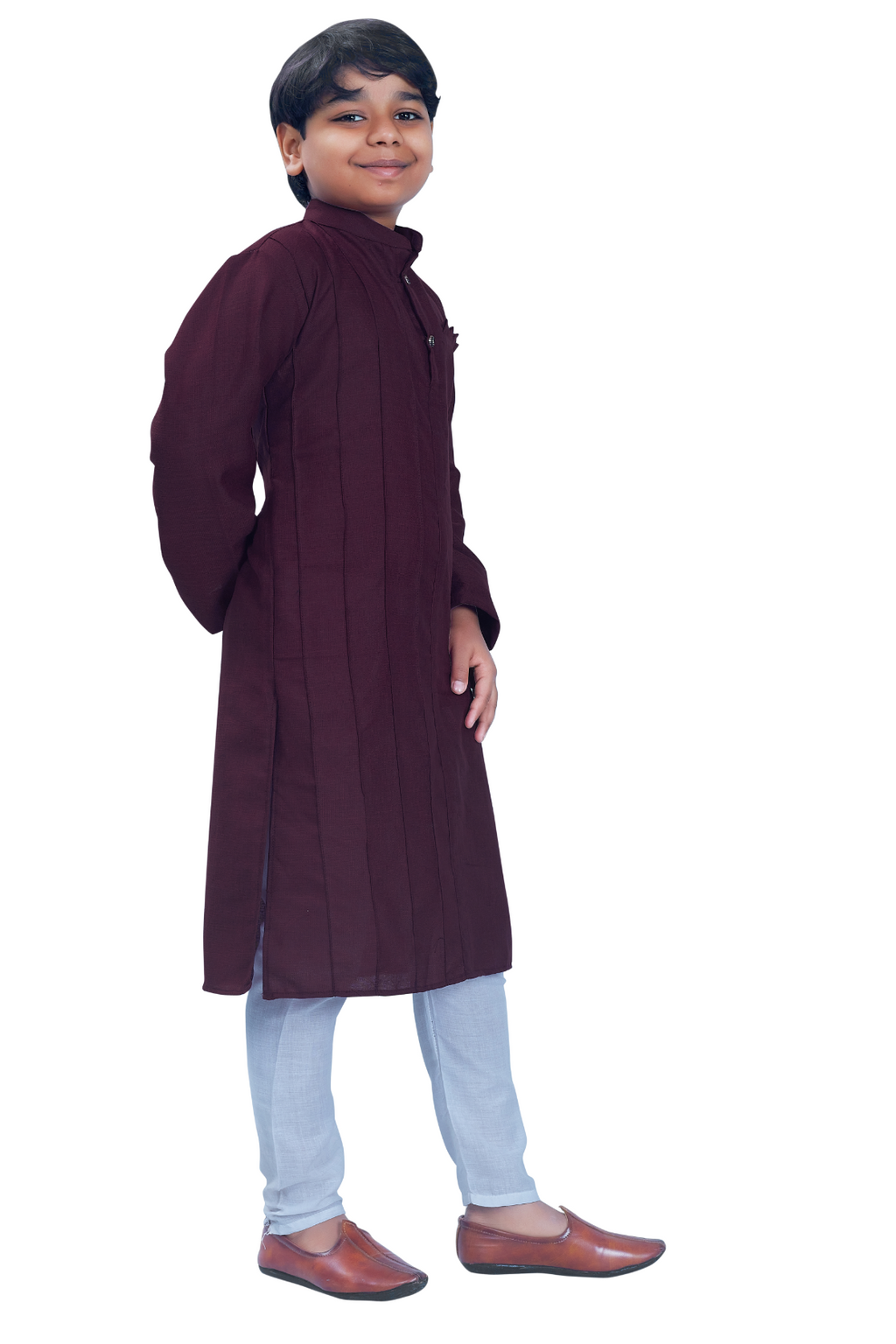 DEIANA'S Casual Designer Kurta Pyjama Set For Boys And kids (Wine) | Grocsy