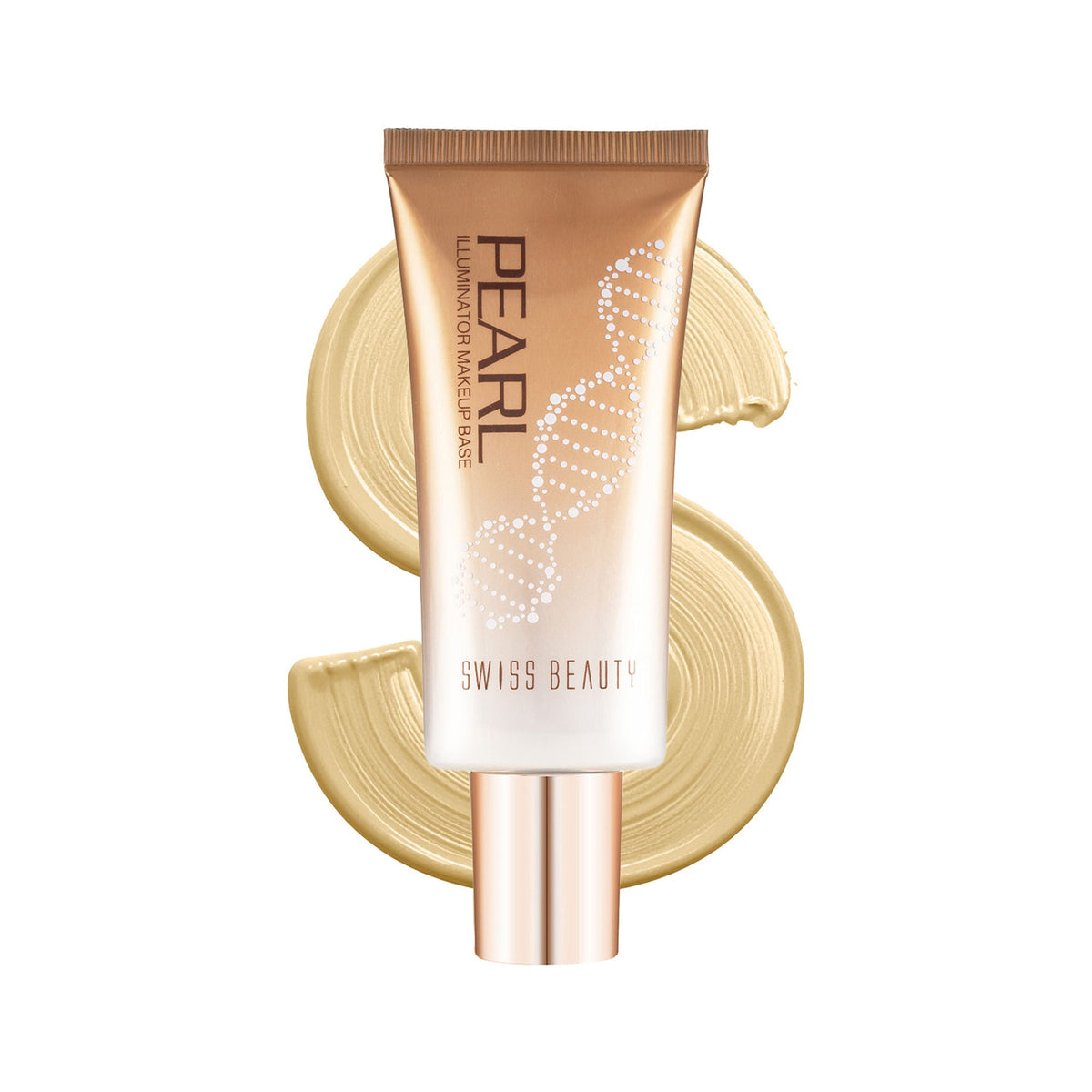 Swiss Beauty Pearl Illuminator Makeup Base Long lasting & Radiant Skin Highlighter - 01 Golden Pink | Grocsy
