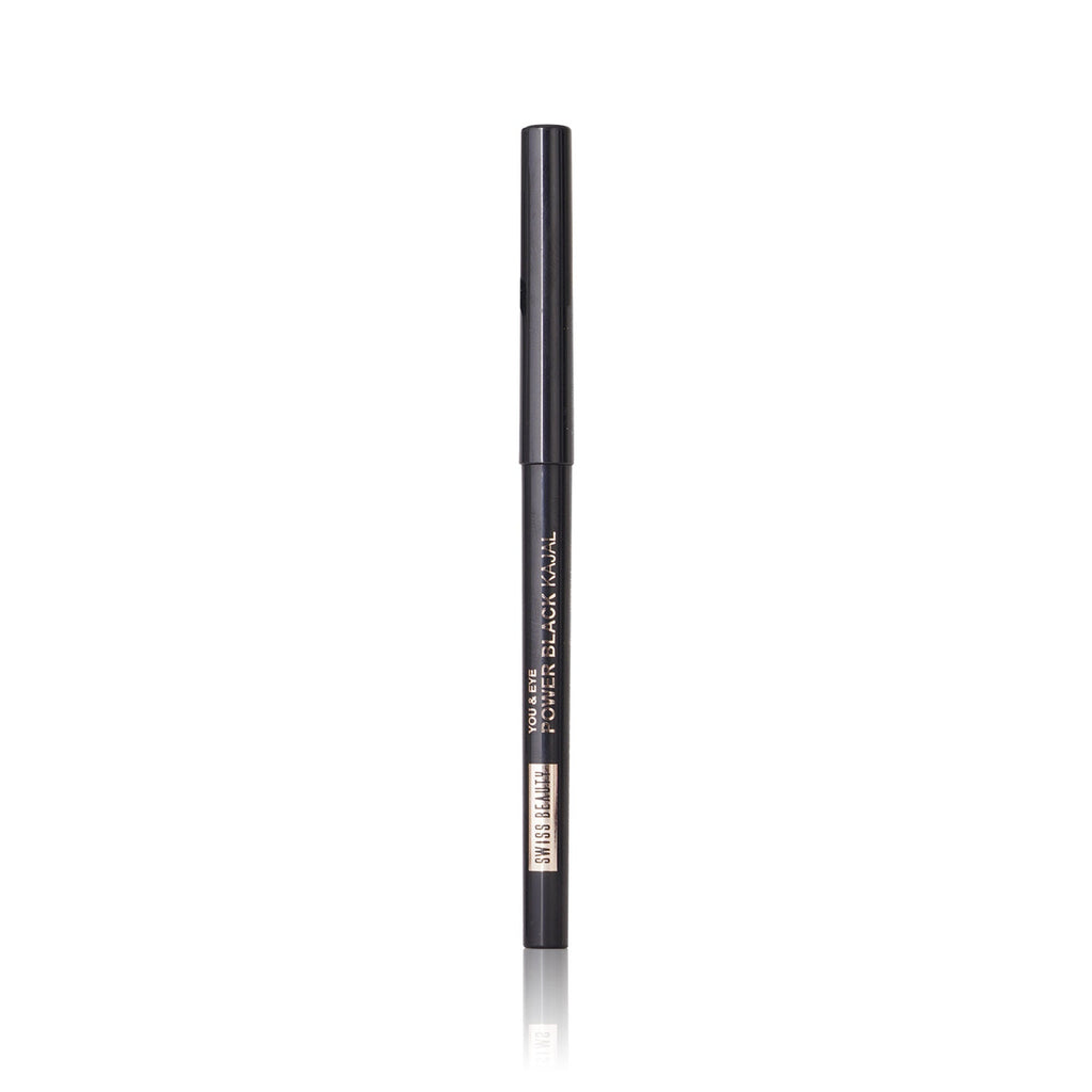 Swiss Beauty You & Eye Power ,24 Hours Stay ,Waterproof & Smudge-Proof Kajal With Vitamin E -Black | Grocsy