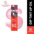 Swiss Beauty Dip Tint Color Changing Long Lasting With Vitamin-E PH Lip Oil - 1 Strawberry | Grocsy