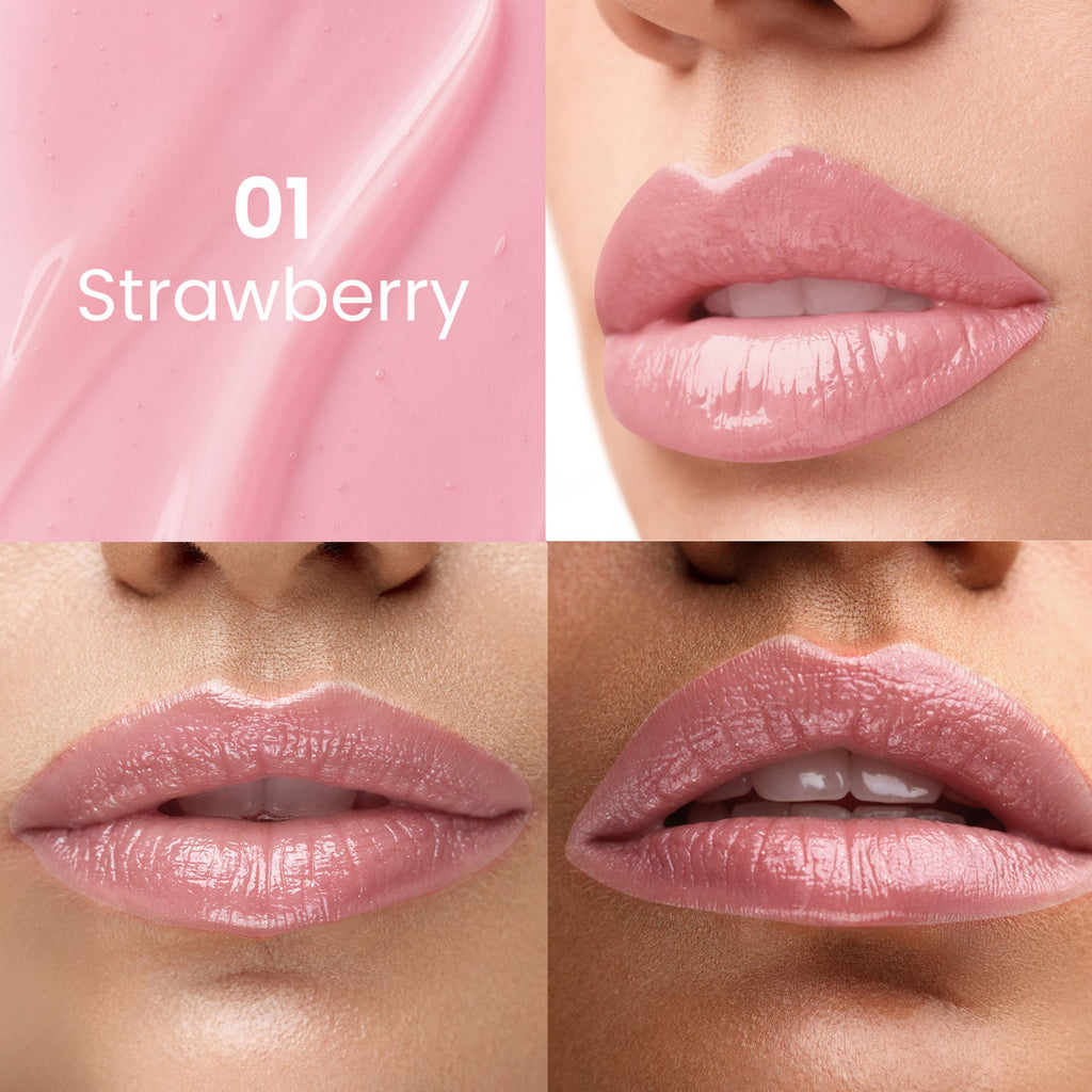 Swiss Beauty Dip Tint Color Changing Long Lasting With Vitamin-E PH Lip Oil - 1 Strawberry | Grocsy